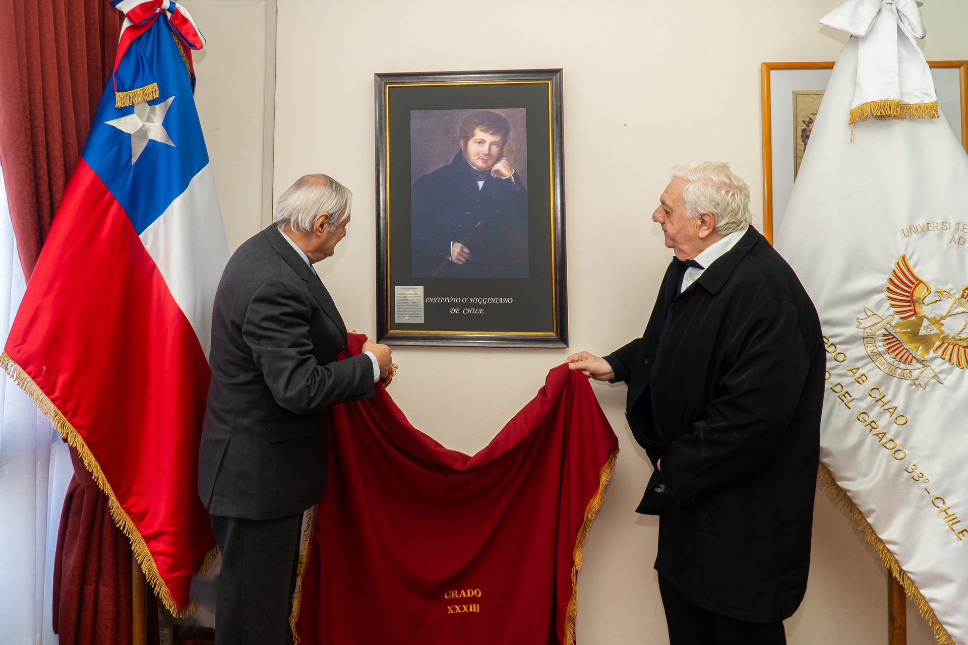 Supremo Consejo recibe retrato del Querido Hermano Bernardo O´Higgins