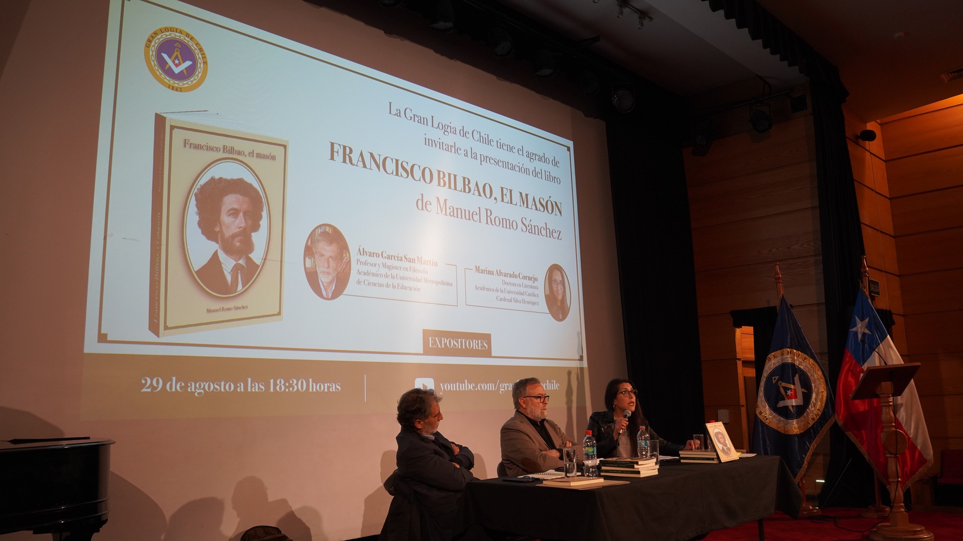 Presentación del Libro "Francisco Bilbao, el Masón" en la Gran Logia de Chile